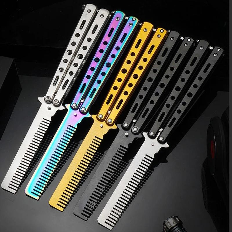 Hair Care Tools - 1Pcs Stainless Steel Foldable Butterfly Knife