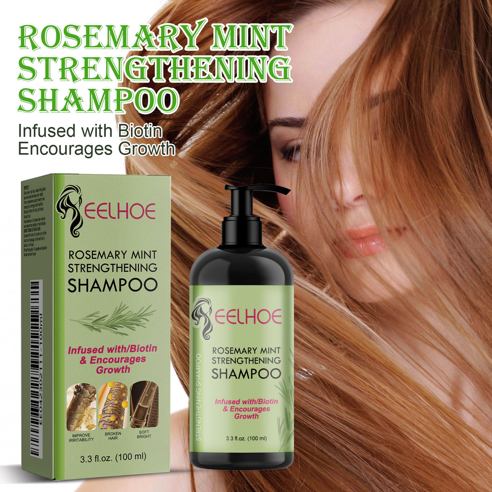 Hair Care Garnier - EELHOE Rosemary Straightening Shampoo Repair Damaged