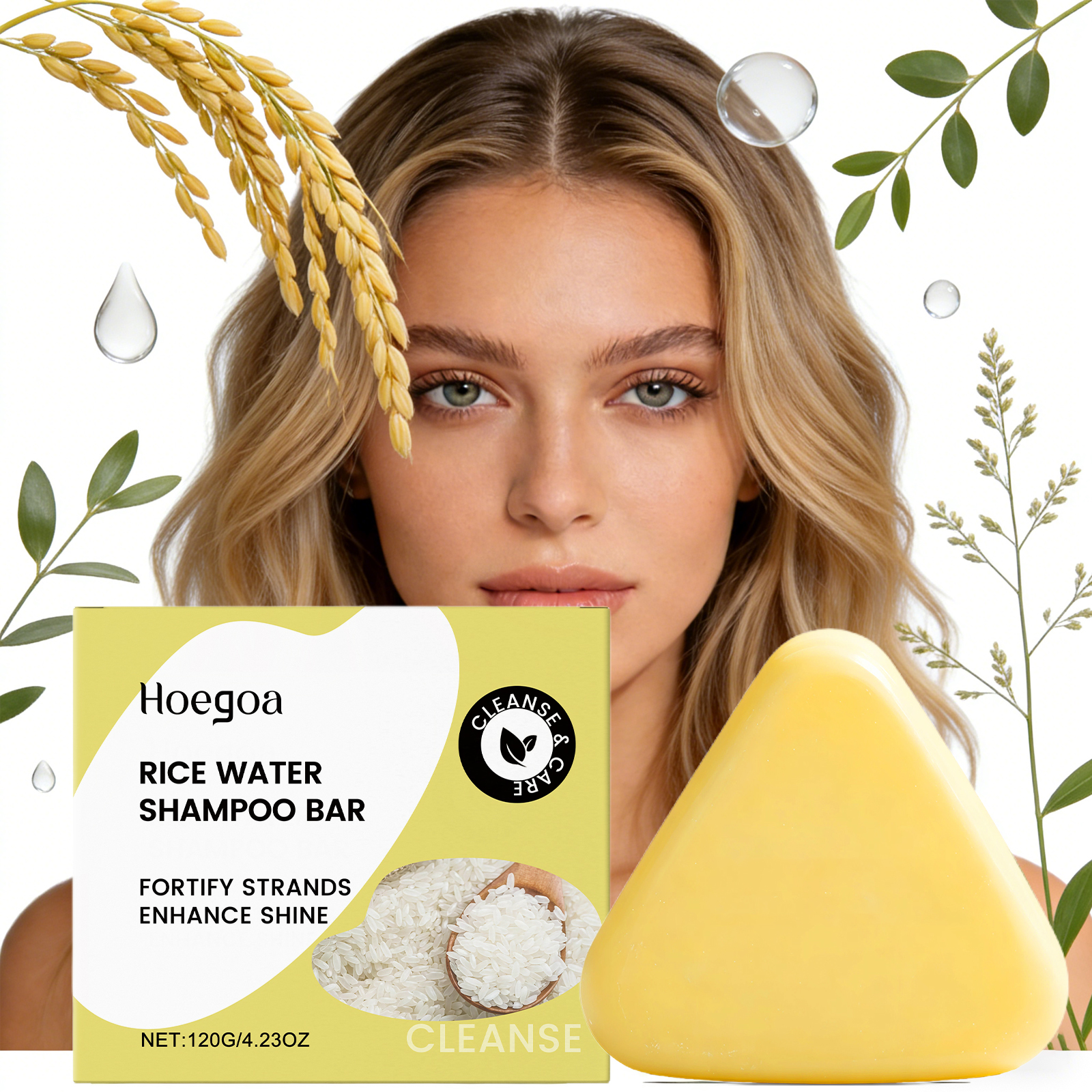 Hair Care With Rice Water - Rice Water Shampoo Bar Anti-Breakage Nourishing