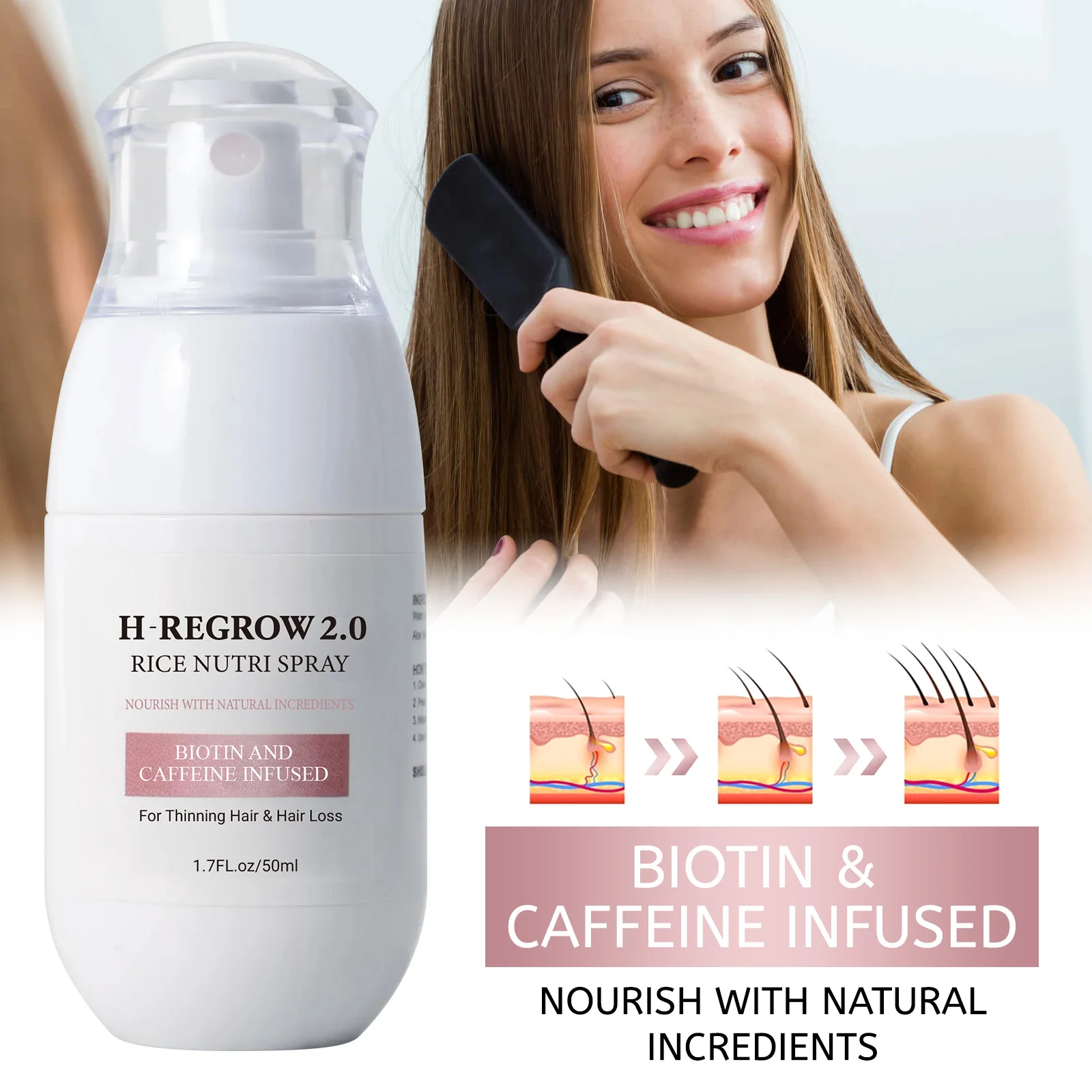 Hair Spray Rice Water Strong H - Hair Care With Rice Water reseña y precio