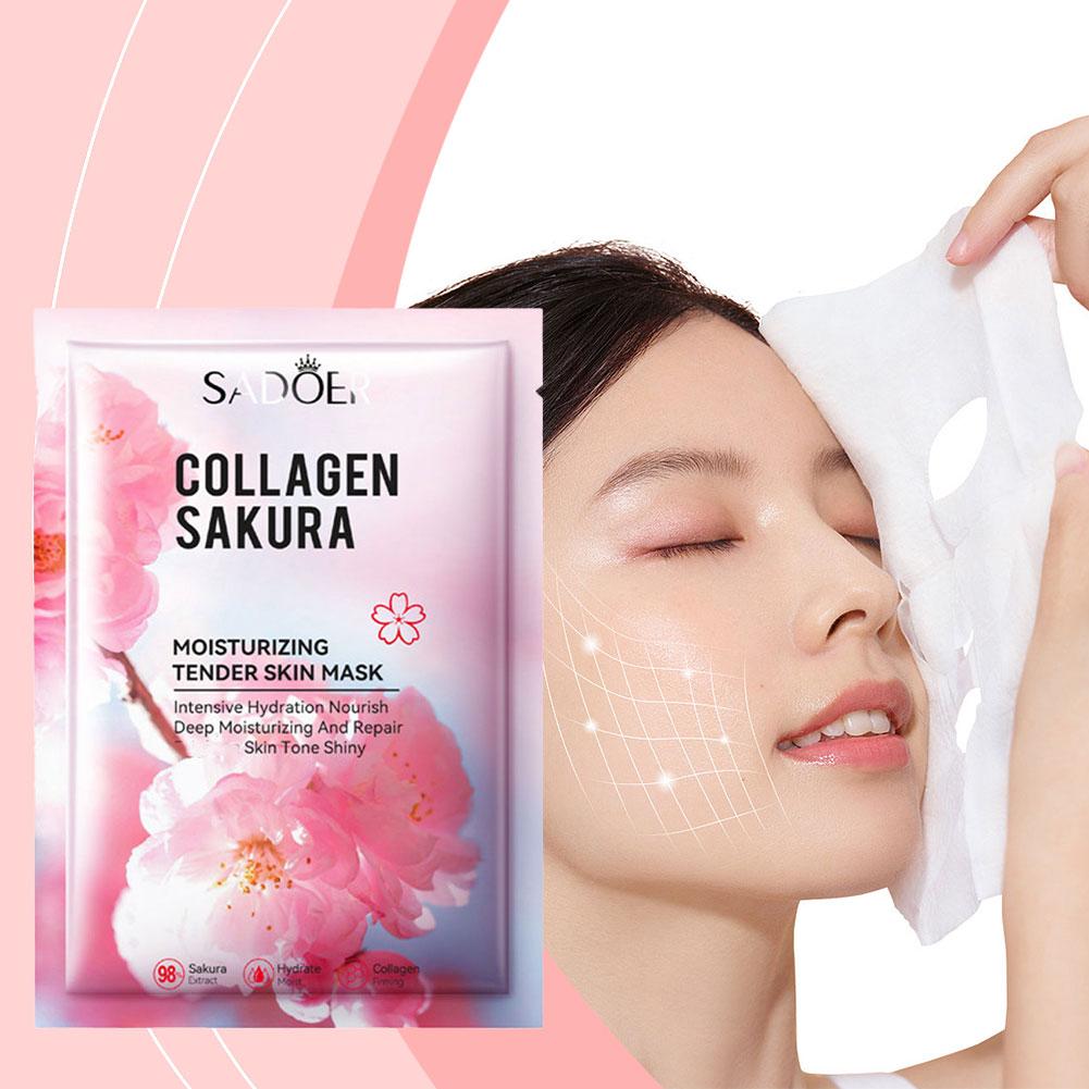 1/5Pcs Sakura Collagen Mask De - Deep Conditioner Mask reseña y precio