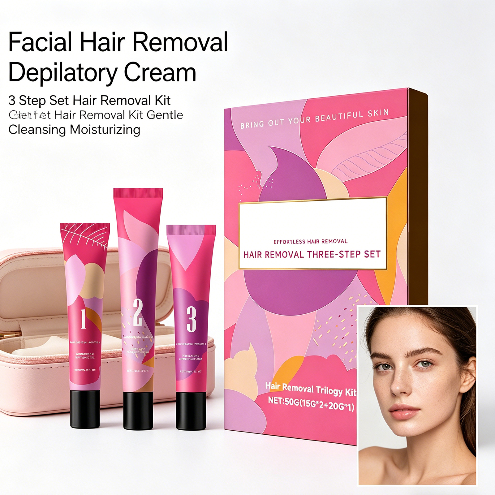 Facial Hair Removal 3-Step Kit - Hair Care Step reseña y precio