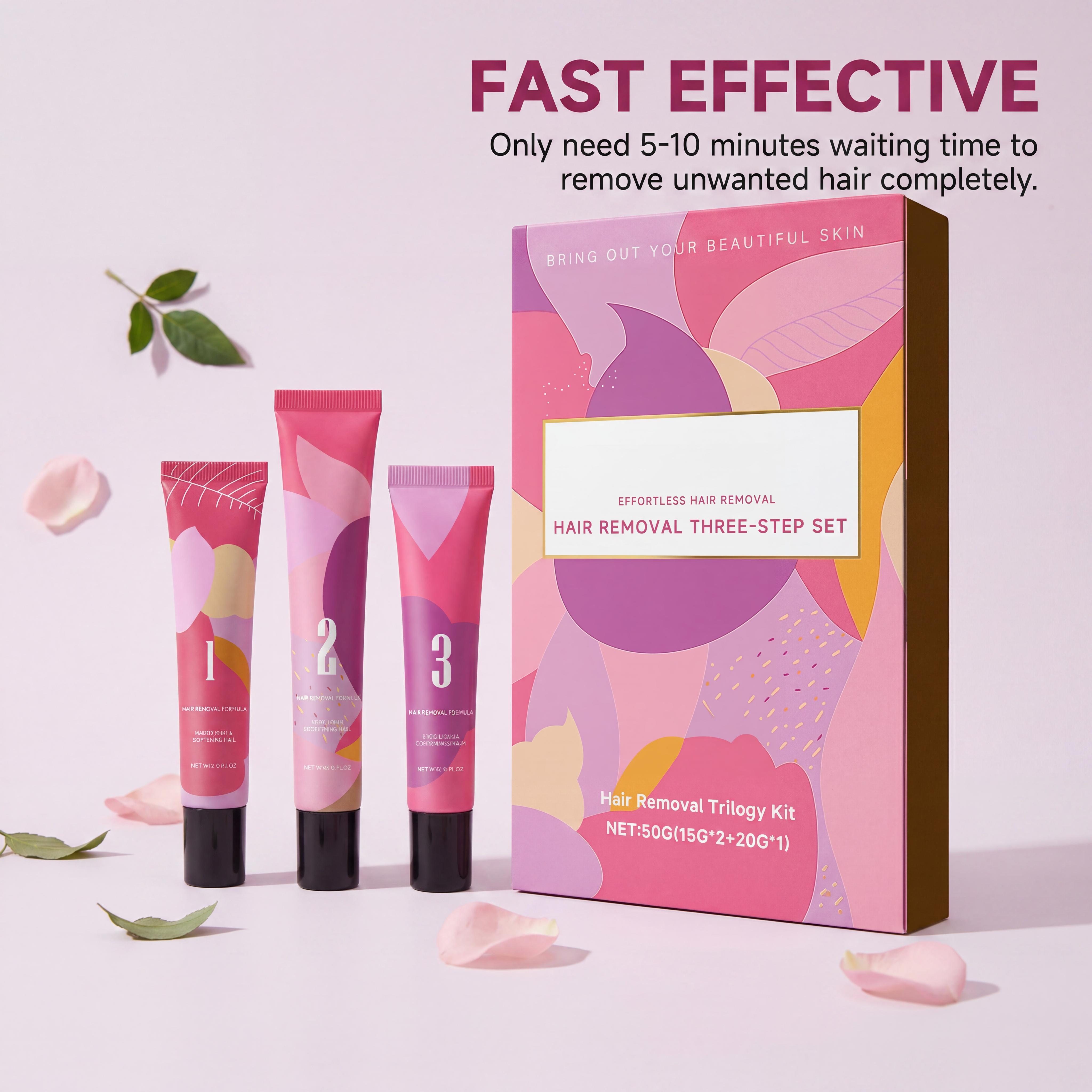 Hair Removal Cream Kit 3-Step  - Hair Care Step reseña y precio