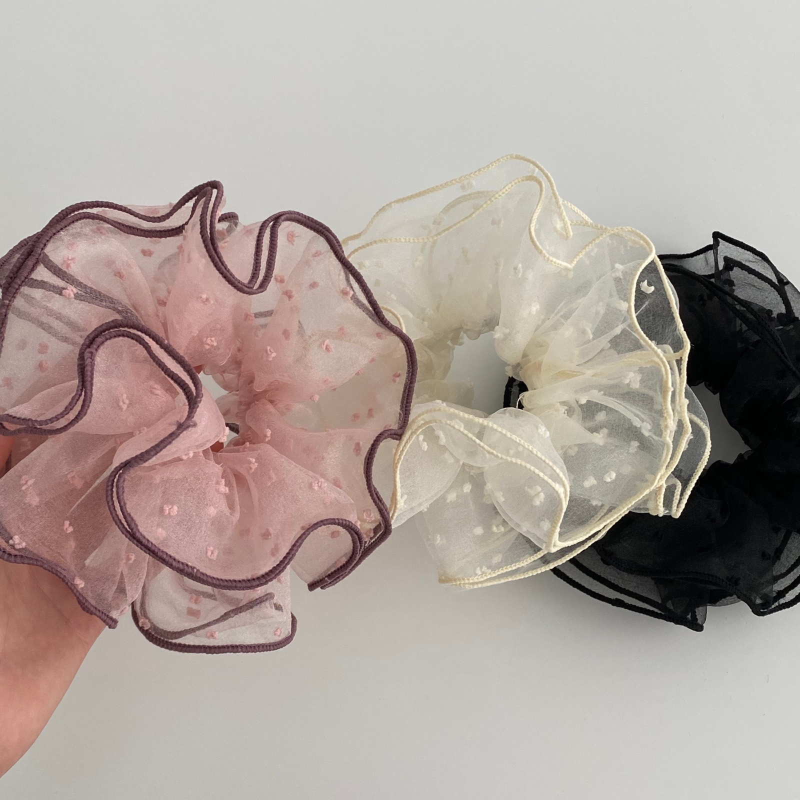 1PC Summer Ruffled Sheer Tulle - Hair Net Invisible reseña y precio