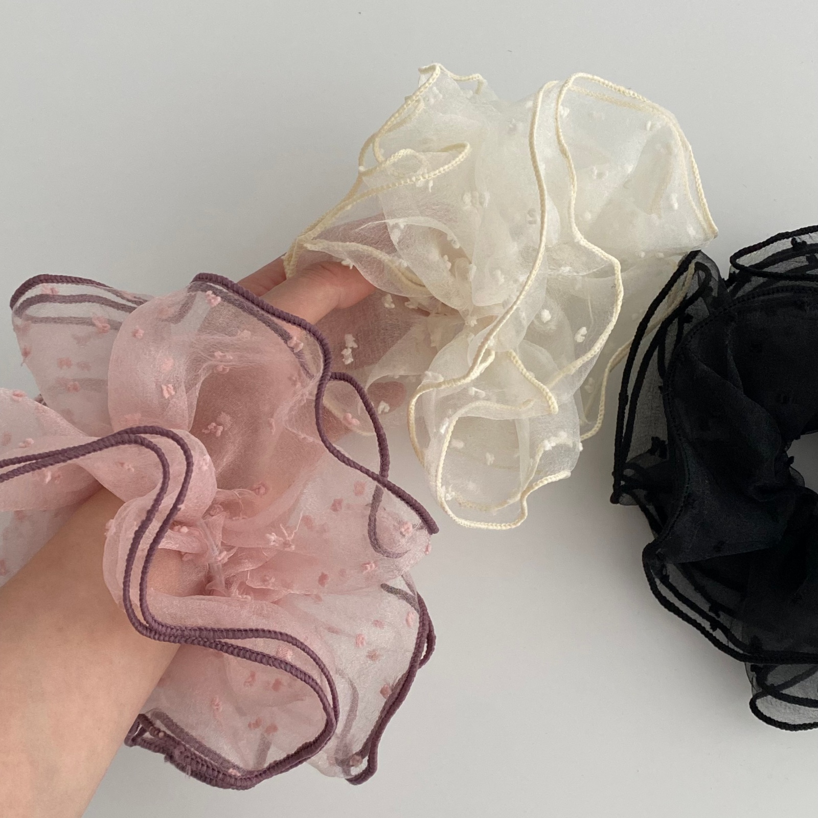 1PC Summer Ruffled Sheer Tulle - Hair Net Invisible reseña y precio