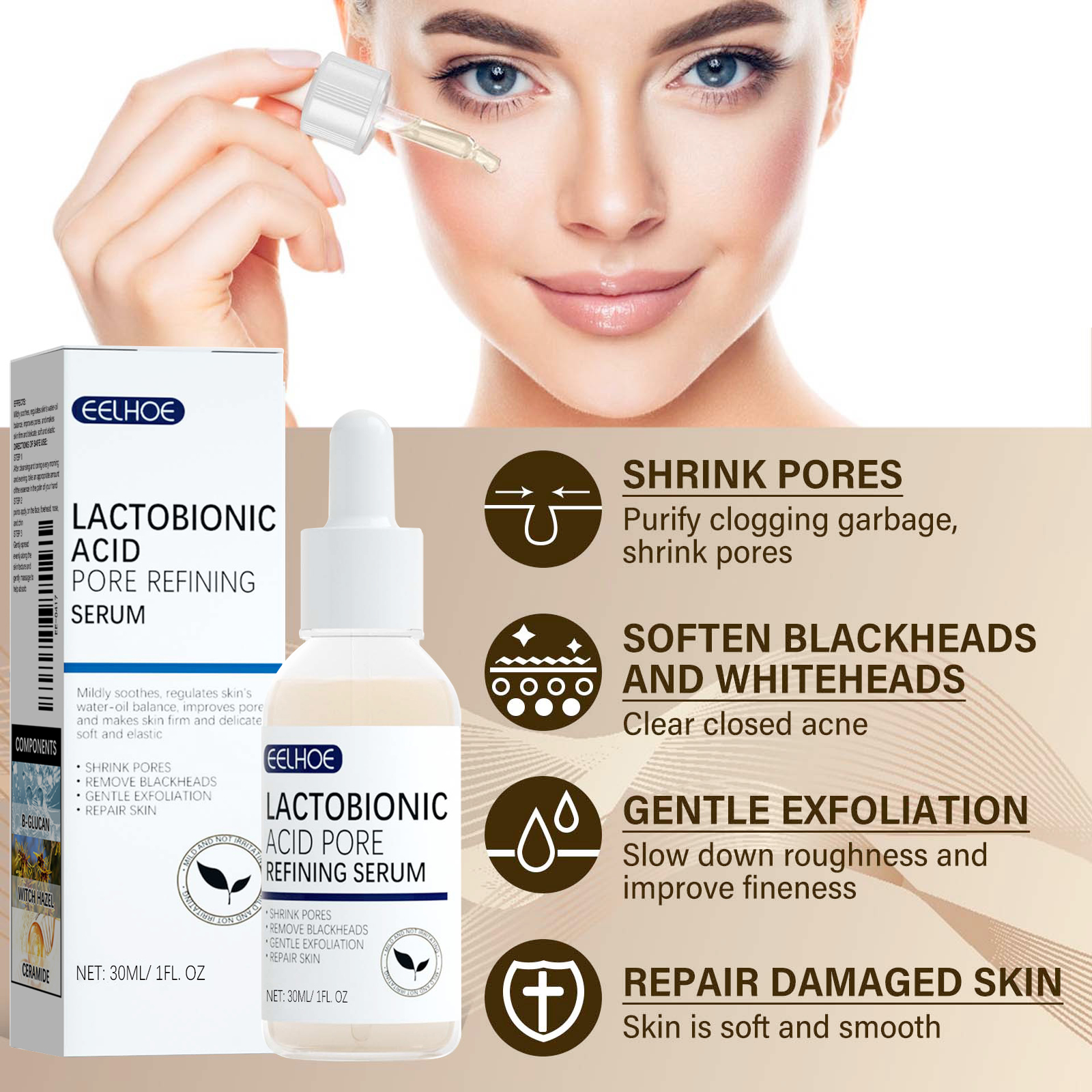 EELHOE Lactobionic Acid Pore S - Silk Press Serum reseña y precio