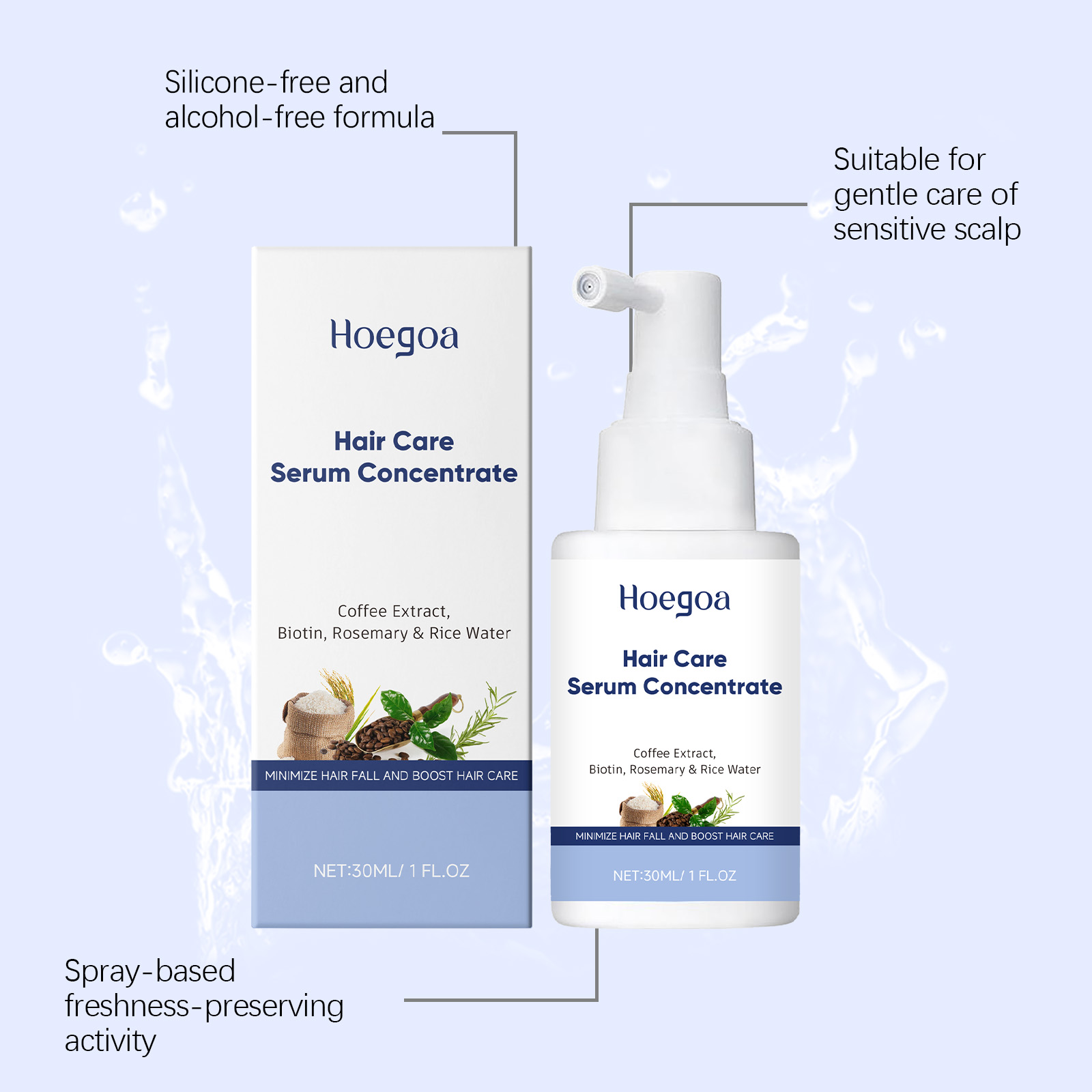 Hair Care Serum Caffeine Bioti - Hair Care With Rice Water reseña y precio