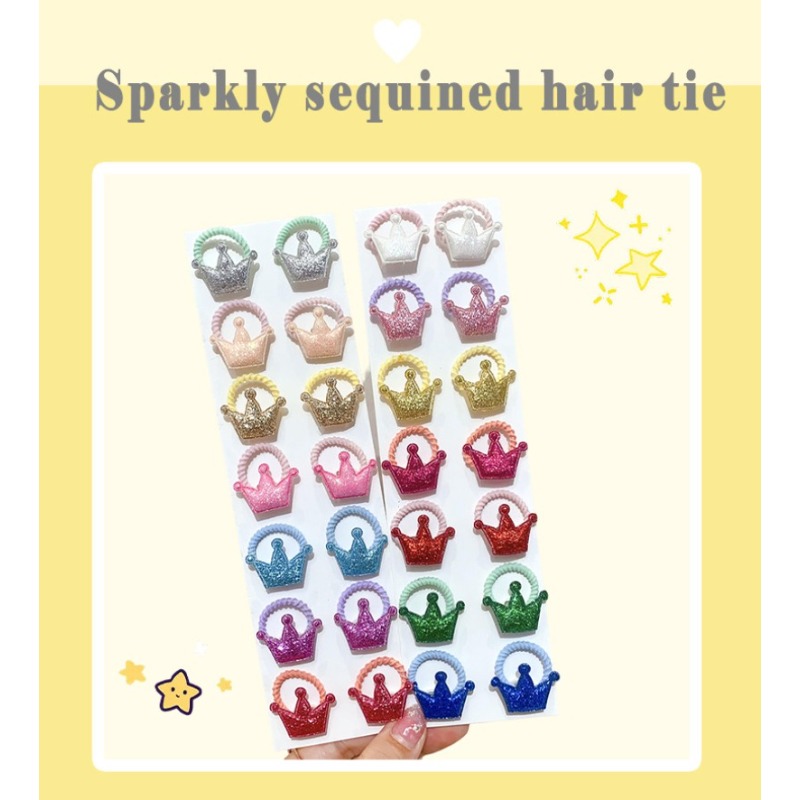 14pcs Hair Ties Cute Glitter H - Hair Care For 5 Year Old Girl reseña y precio