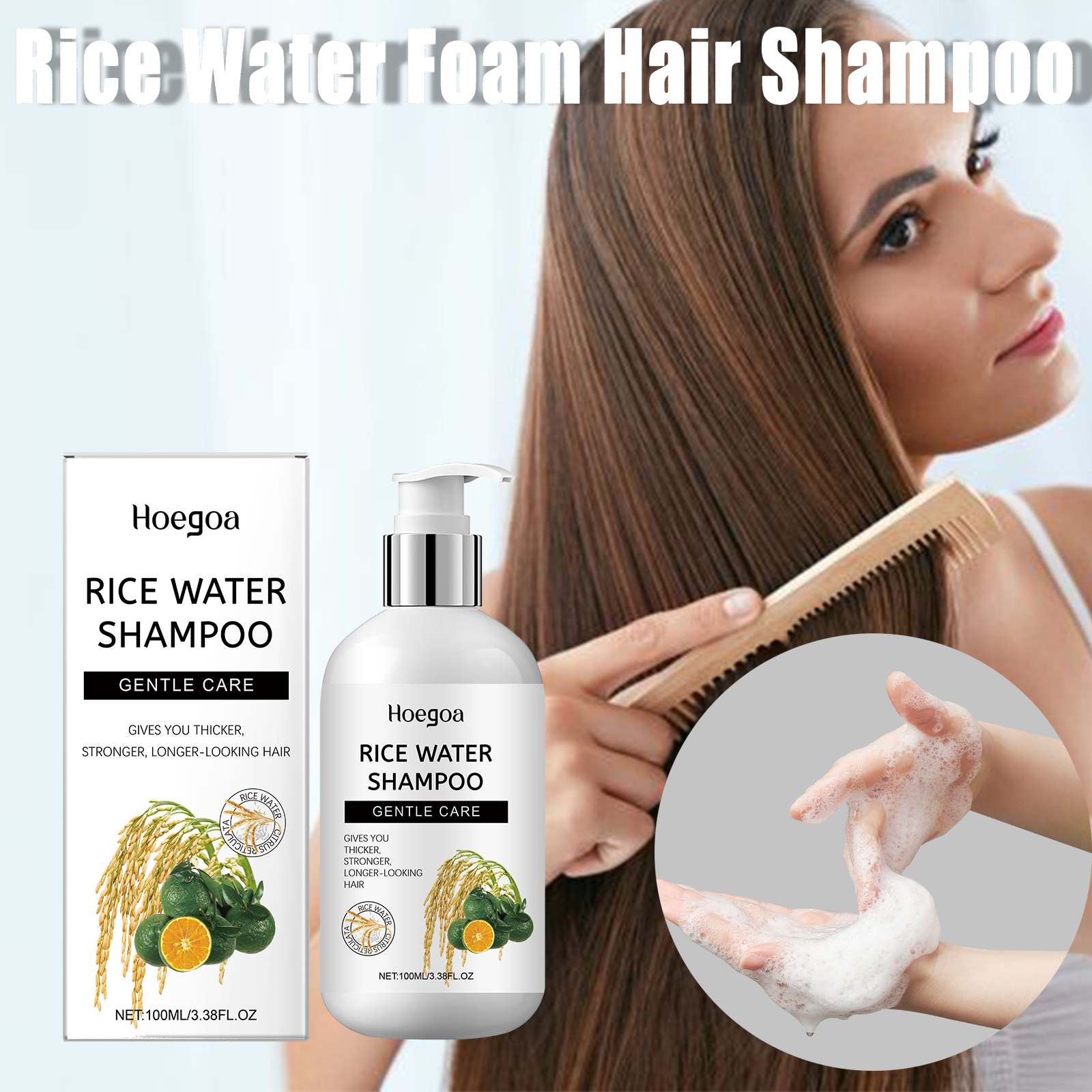 Rice Water Foam Hair Shampoo O - Hair Care With Rice Water reseña y precio