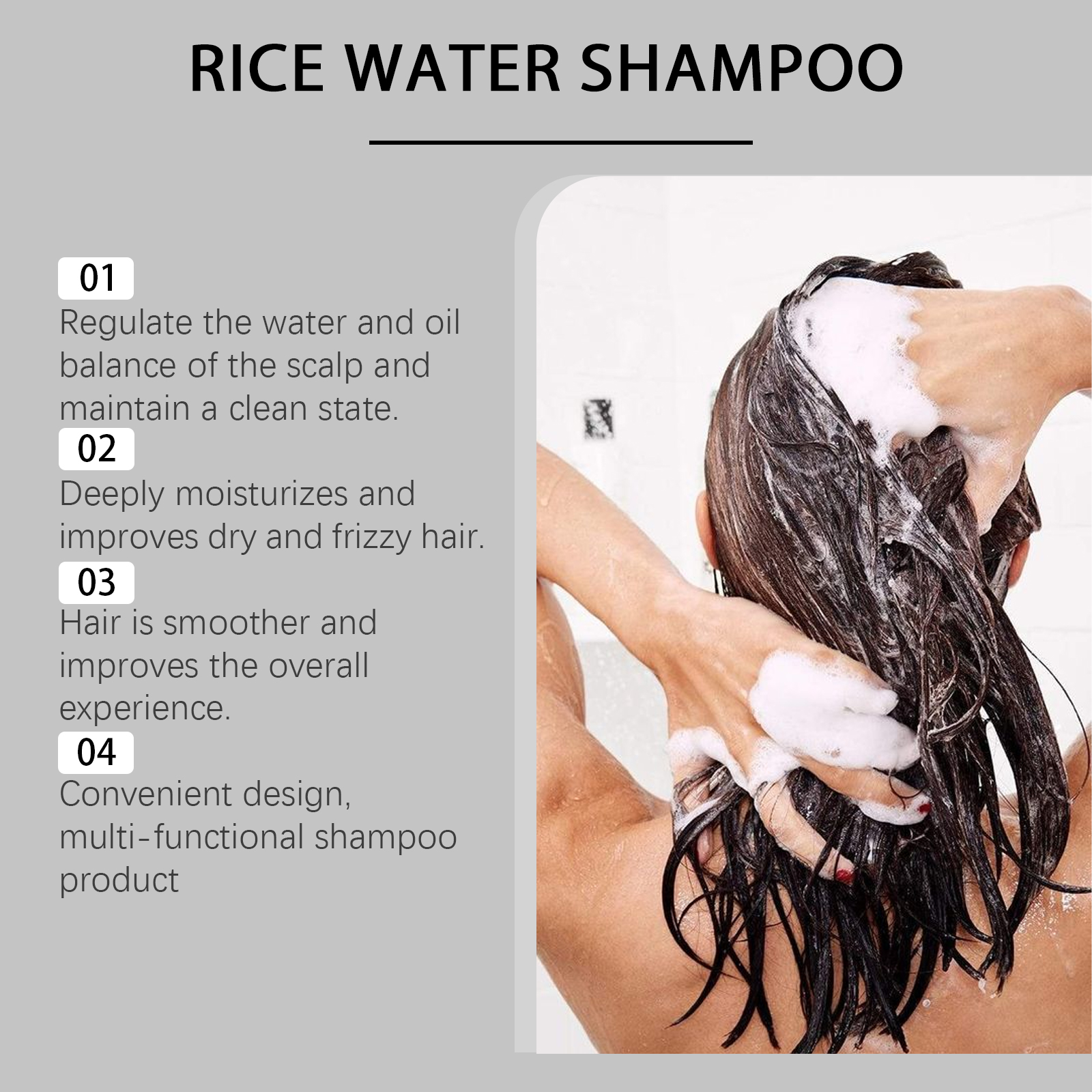Rice Water Foam Hair Shampoo O - Hair Care With Rice Water reseña y precio