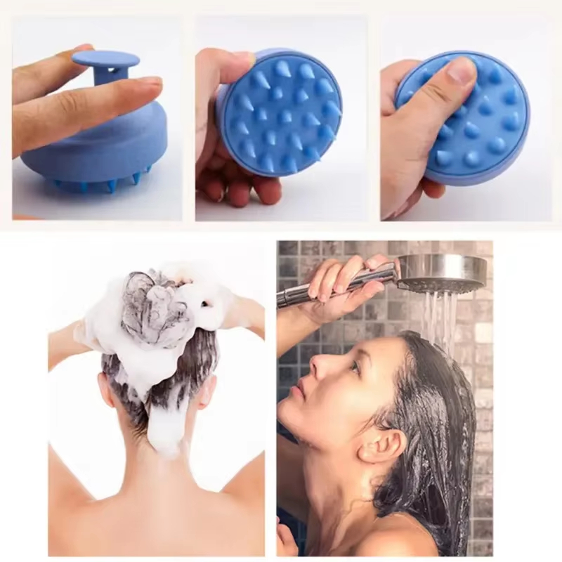 1PC Silicone Shampoo Brush Mul - Hair Care Salon reseña y precio