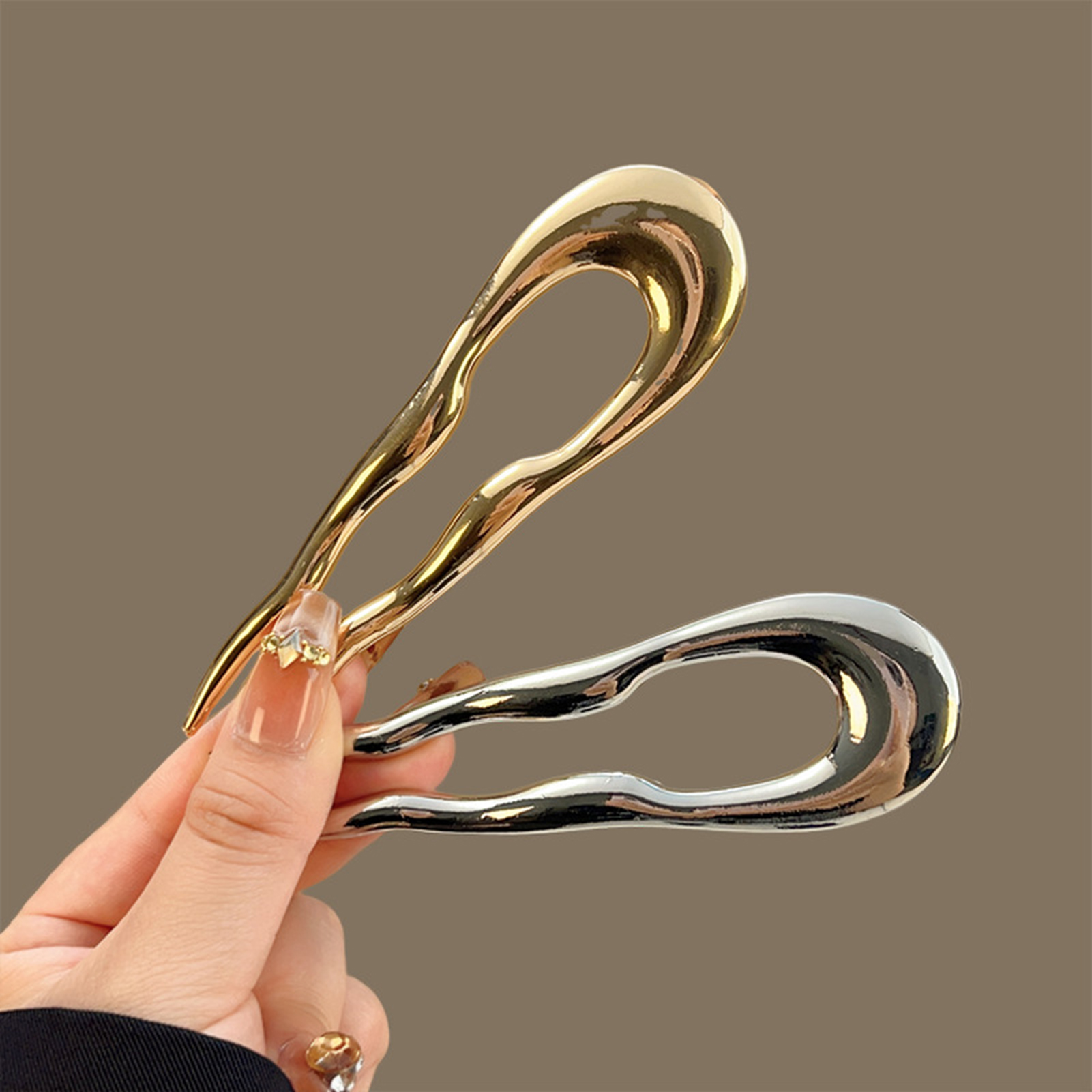 Simple Metal Alloy Hairpins U- - Hair Care Tools reseña y precio