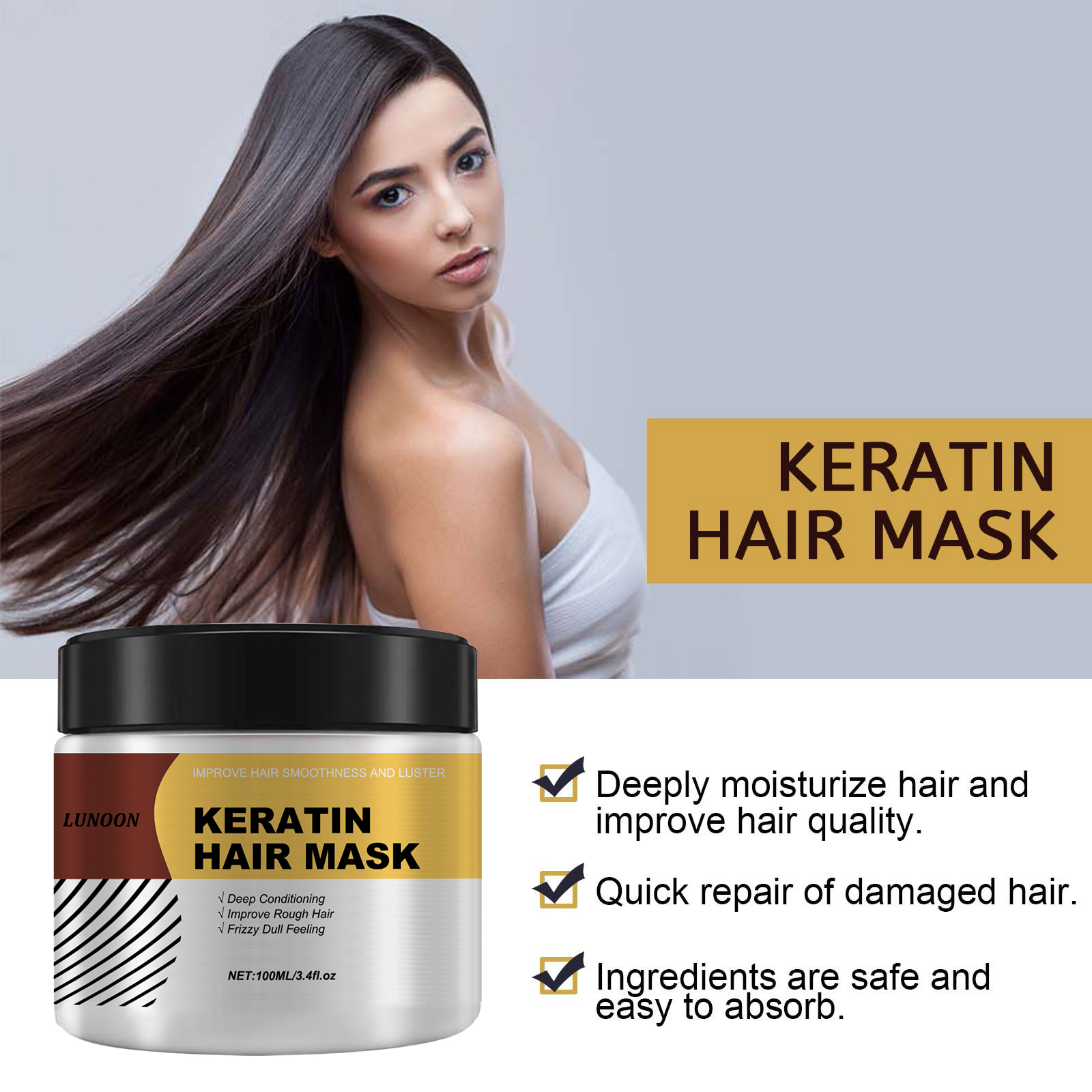 LUNOON Hair Mask 100ml - Deep  - Deep Conditioner Mask reseña y precio