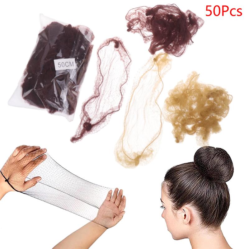 New 50Pcs Hair Net Elastic Bun - Hair Net Invisible reseña y precio