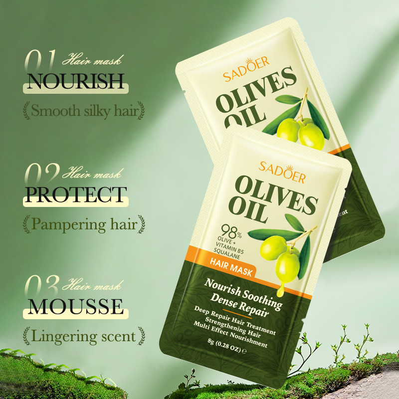 1/2Bags Olive Oil Hair Mask Co - Deep Conditioner Mask reseña y precio
