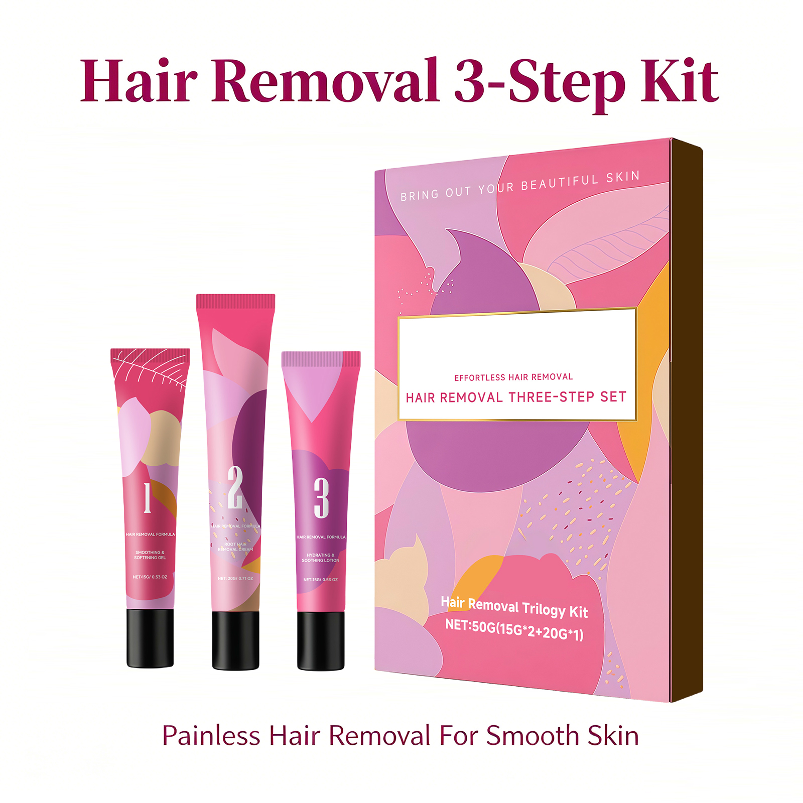 Facial Hair Removal 3-Step Set - Hair Care Step reseña y precio