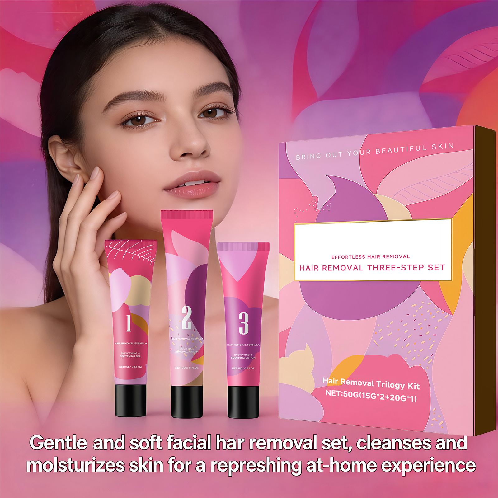 Facial Hair Removal 3-Step Set - Hair Care Step reseña y precio