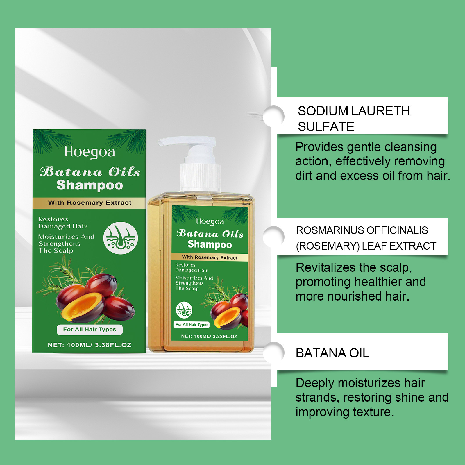 Pure Batana Shampoo Hair Stren - Hair Care Garnier reseña y precio