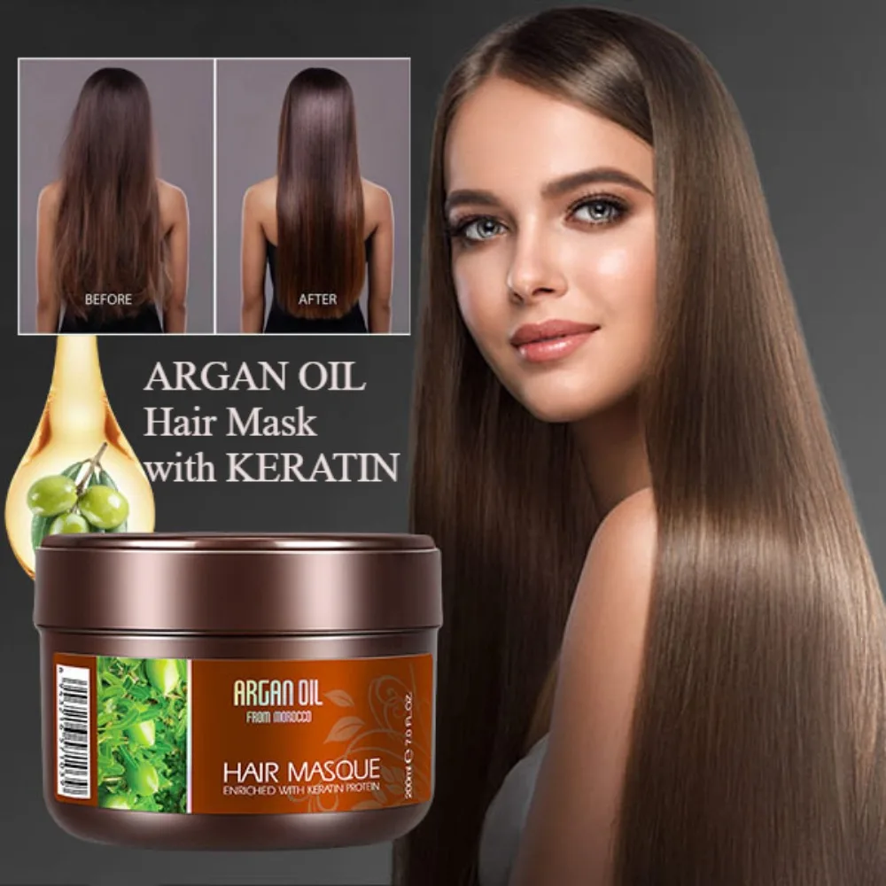 Keratin Argan Oil Hair Mask De - Deep Conditioner Mask reseña y precio
