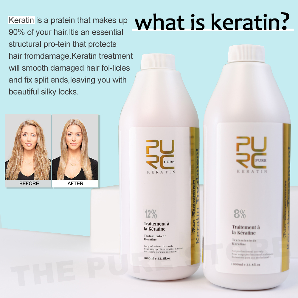 PURC 12% Keratin Smoothing Hai - Hair Care Salon reseña y precio