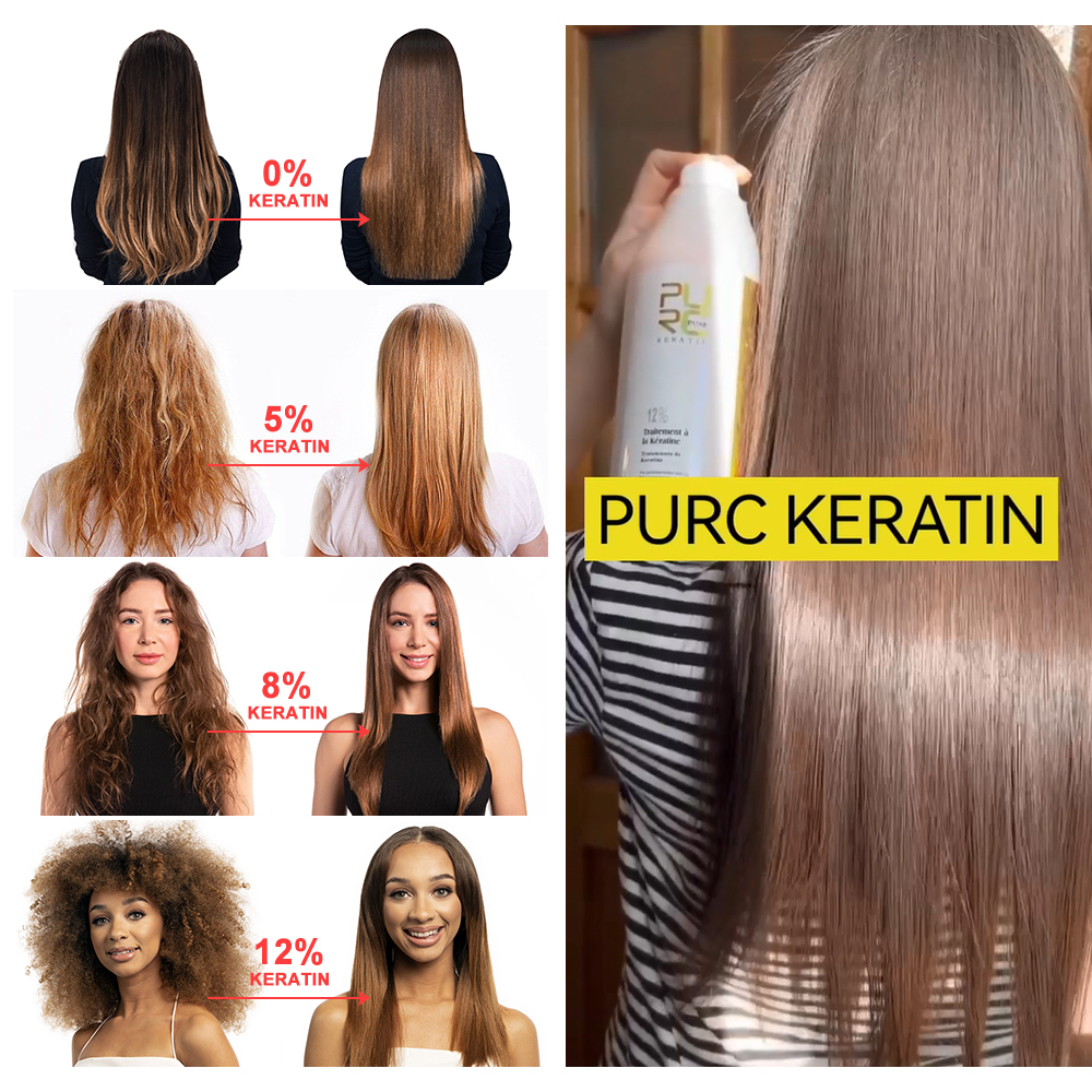 PURC 12% Keratin Smoothing Hai - Hair Care Salon reseña y precio