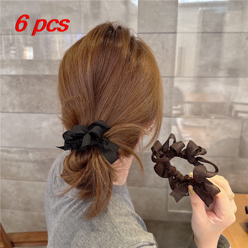 6 Pcs Women's Hair Scrunchies  - Hair Net Invisible reseña y precio