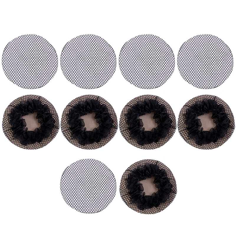10Pcs Small Hole Black Elastic - Hair Net Invisible reseña y precio