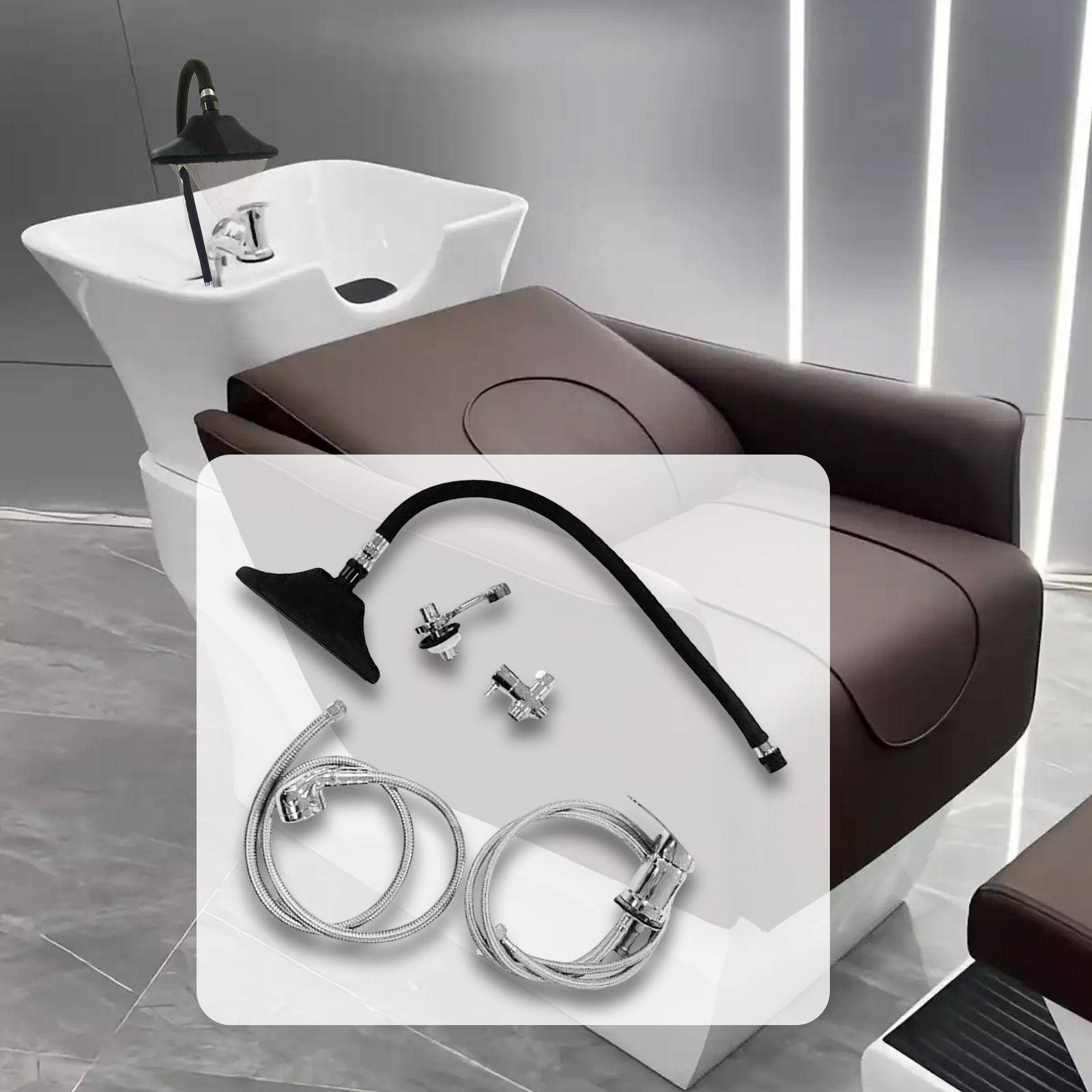 Shampoo Sink Shower Head Hair  - Hair Care Salon reseña y precio