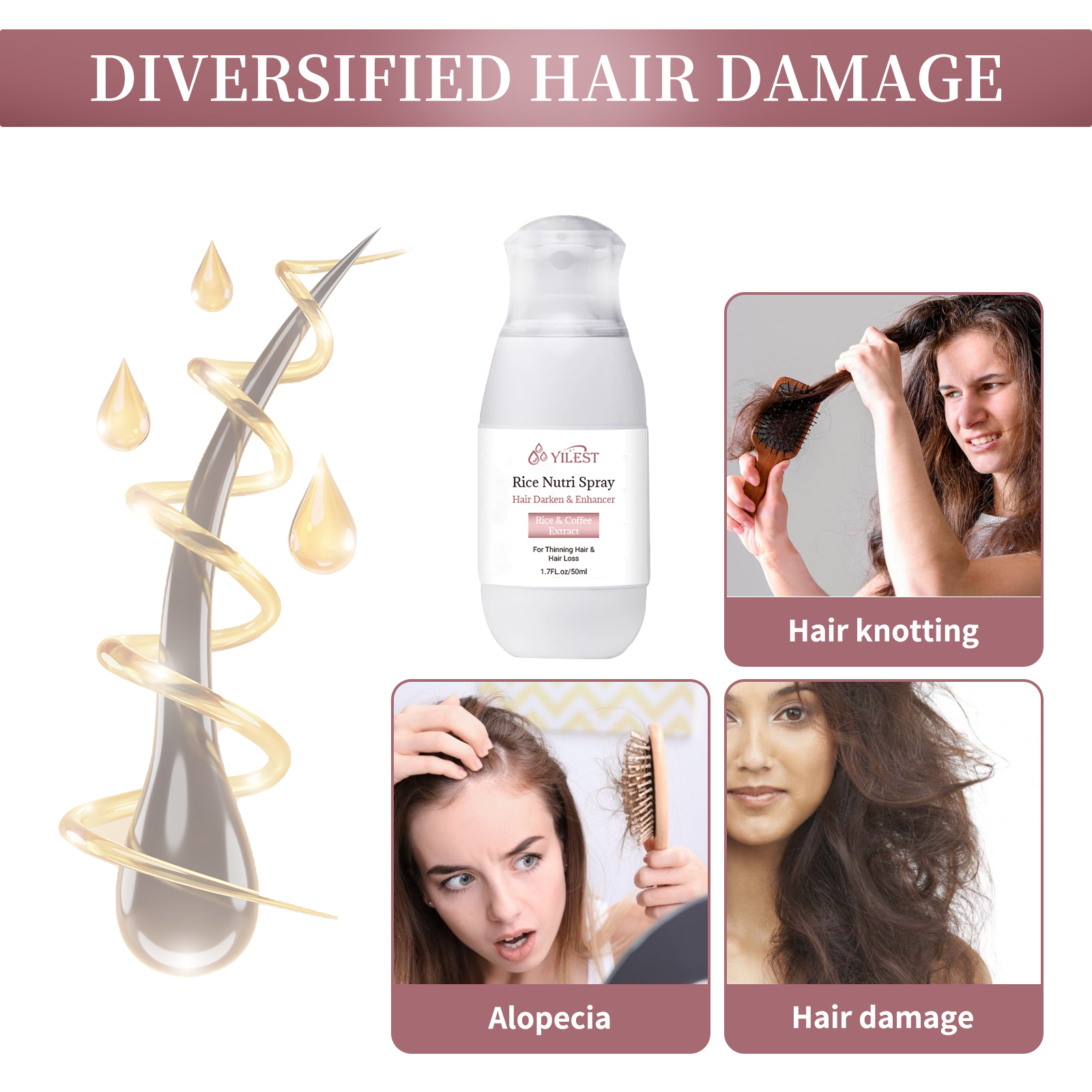 Rice Water Spray Hair Strength - Hair Care With Rice Water reseña y precio
