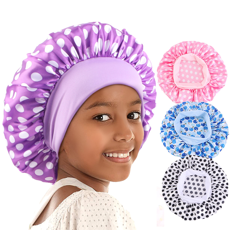 Kids Printing Stain Bonnet Nig - Hair Care For 5 Year Old Girl reseña y precio