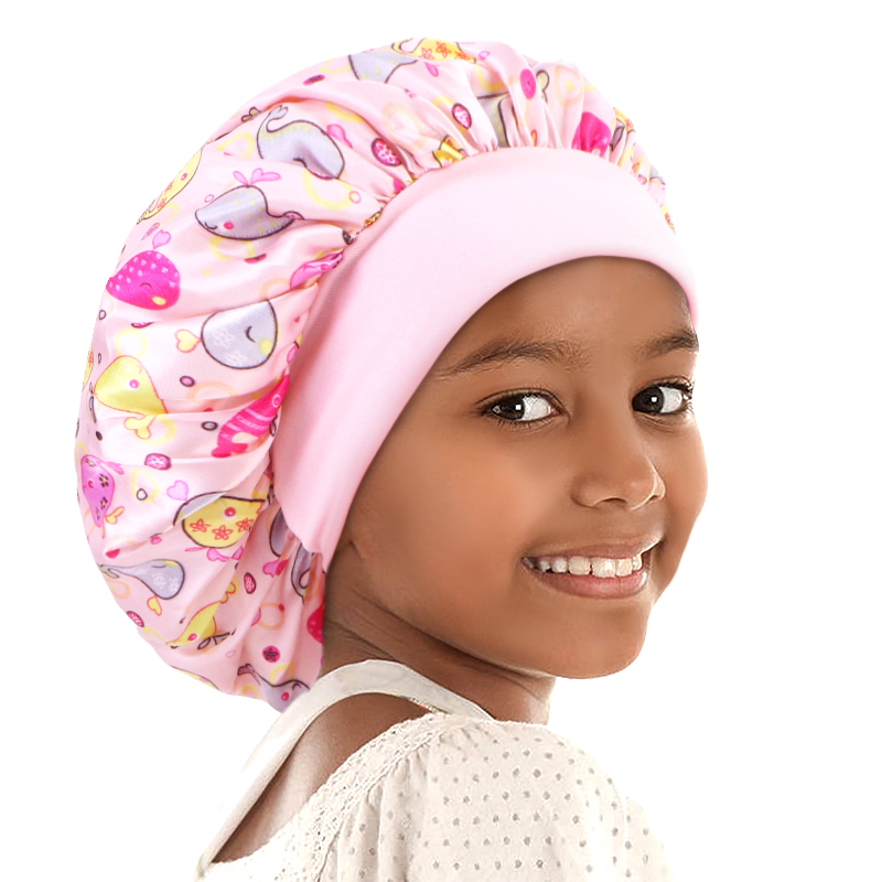 Kids Printing Stain Bonnet Nig - Hair Care For 5 Year Old Girl reseña y precio